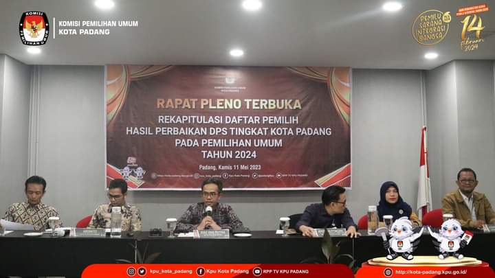 KPU Padang Tetapkan 667 139 Pemilih Hasil Perbaikan DPS