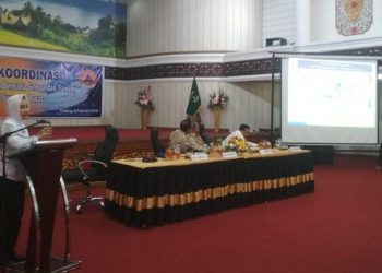 Kepala BMKG Dwikorita dalam Rapat Koordinasi Mitigasi Penanganan Bencana Gempa dan Tsunami di Sumbar, Rabu (6/2/2019). (Foto: Rahmadi)