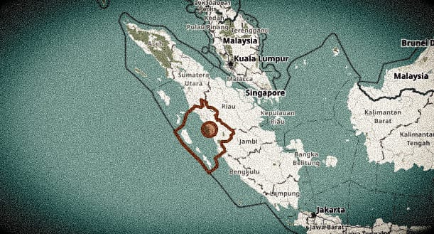 Sumatra Barat dan Pulau Sumatra. (Peta: openstreetmap.org)