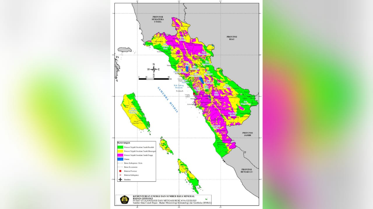 148 Kecamatan di Sumbar Berpotensi Gerakan Tanah pada April 2019