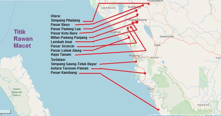 Info Mudik: 12 Titik Rawan Macet di Sumbar