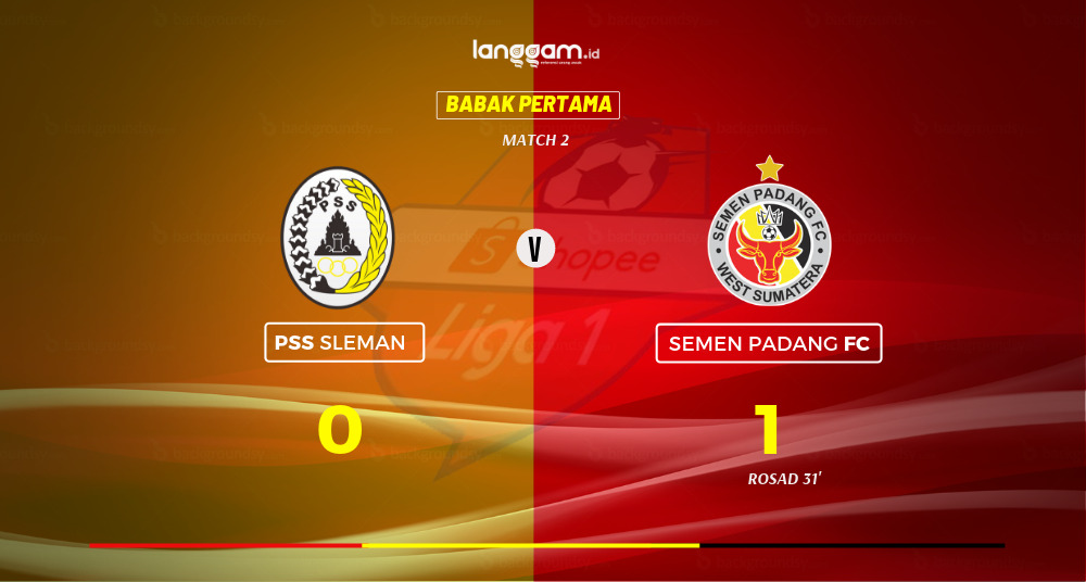 Babak Pertama, Kabau Sirah Unggul 1-0 dari PSS Sleman