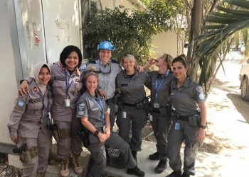 Polisi Wanita (Polwan) yang tergabung dalam pasukan khusus misi perdamaian Perserikatan Bangsa-Bangsa (PBB) dalam misi perdamaian di Haiti (Ist)