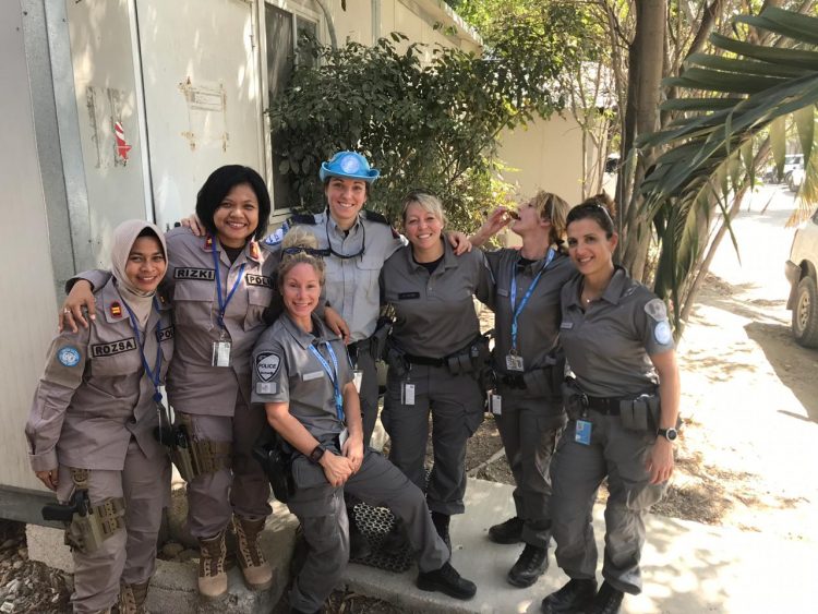 Polisi Wanita (Polwan) yang tergabung dalam pasukan khusus misi perdamaian Perserikatan Bangsa-Bangsa (PBB) dalam misi perdamaian di Haiti (Ist)