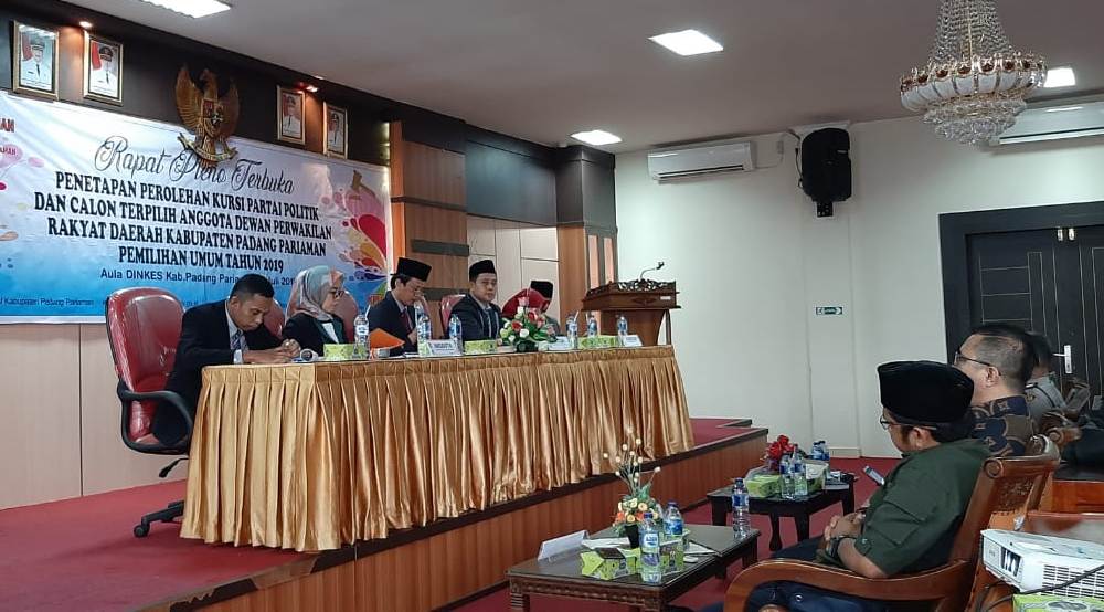 40 Caleg Terpilih DPRD Padang Pariaman Ditetapkan, Gerindra dan PAN Menguasai