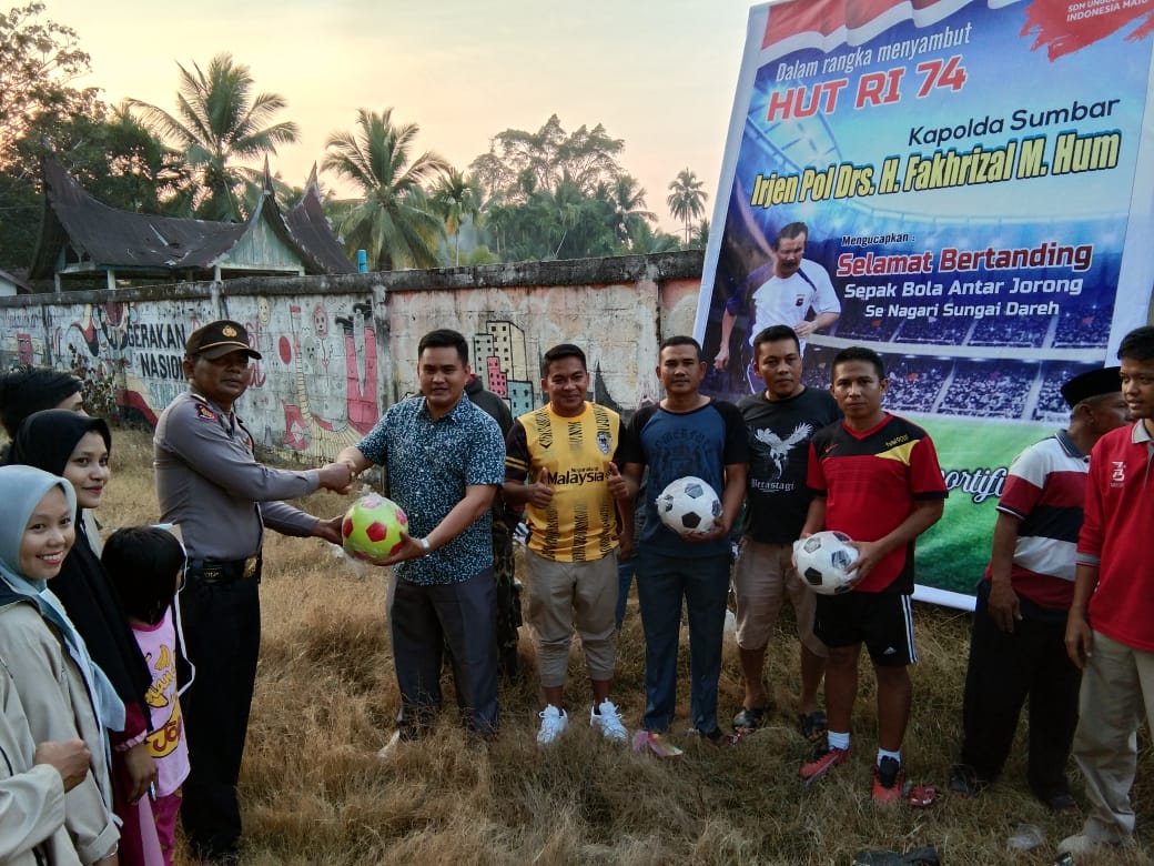 Sambut HUT RI ke-74, Kapolda Sumbar Giatkan Olahraga Anak Nagari