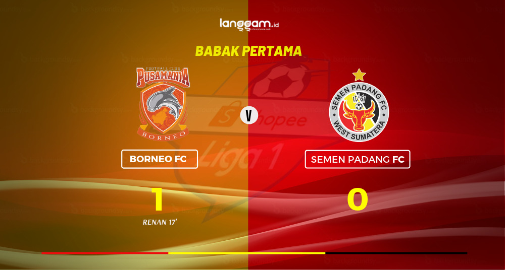 Babak Pertama, Semen Padang Tertinggal dari Borneo FC
