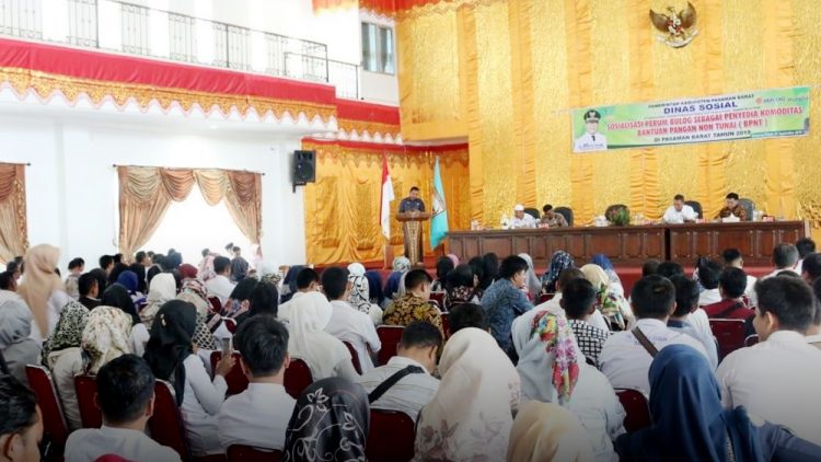 Sosialiasi penyedia komoditas Bantuan Pangan Non Tunai (BPNT) di Pasaman Barat tahun 2019 (Foto: Humas Pemkab Pasaman Barat)
