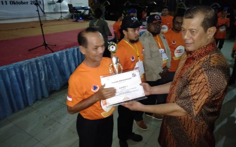 Kontingen Sumbar Juara Lomba Peta Evakuasi di Jambore Nasional Relawan PB