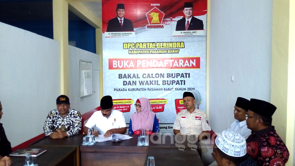 20 Calon Bupati Pasbar Daftar ke Gerindra, 5 Belum Kembalikan Berkas