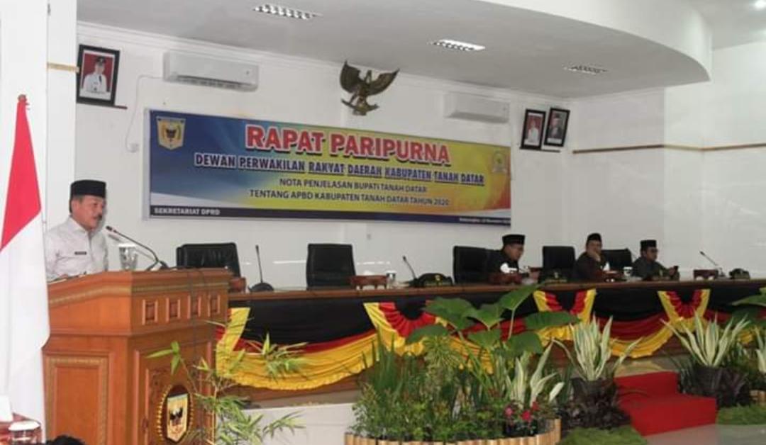 Pemkab Tanah Datar Ajukan Anggaran Belanja Rp1,2 Triliun dalam Ranperda APBD 2020
