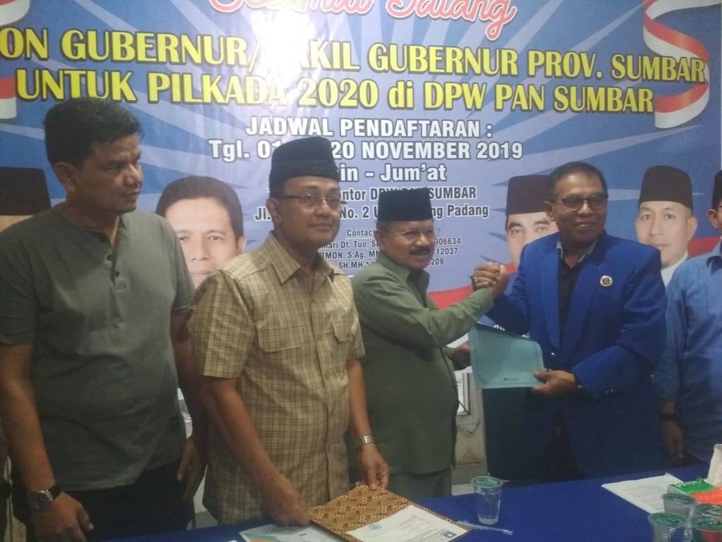Datang Semobil, Ali Mukhni - Indra Catri Daftar ke PAN untuk Pilgub Sumbar