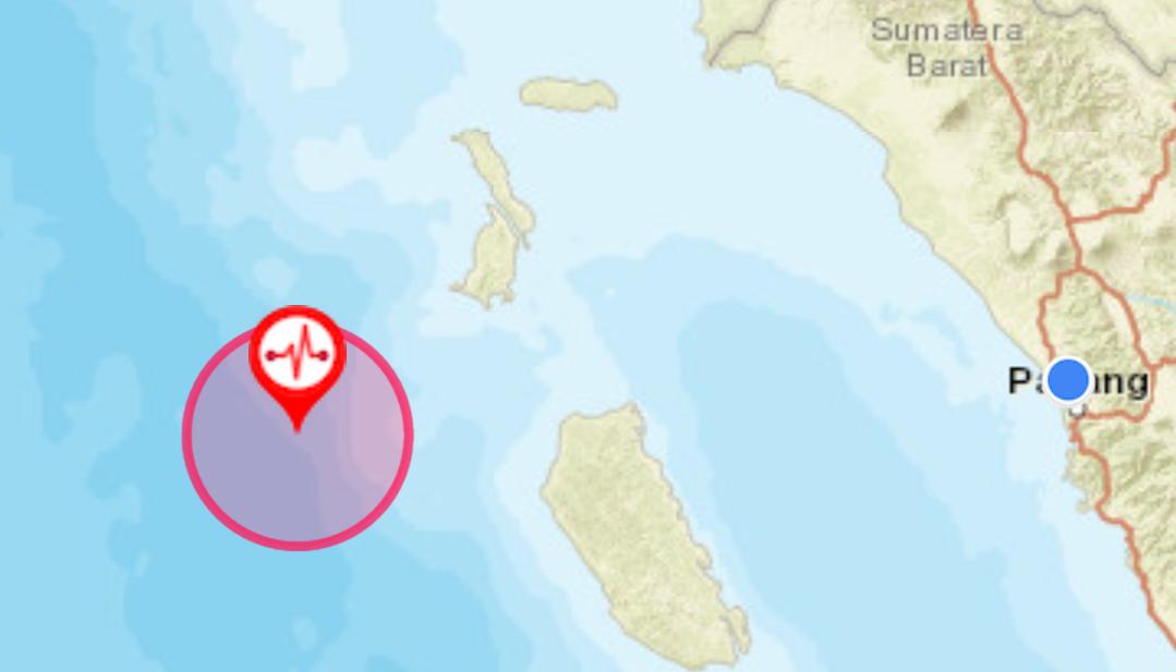 Subuh, Gempa Magnitudo 5,2 di Depan Kepulauan Nias dan Mentawai