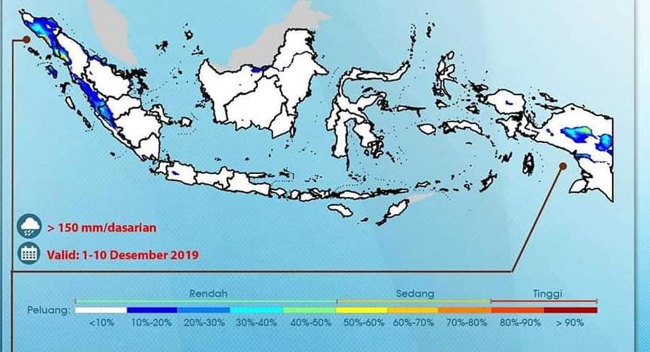 BMKG Peringatkan Potensi Hujan Lebat untuk Sumbar 2 Hari Ini