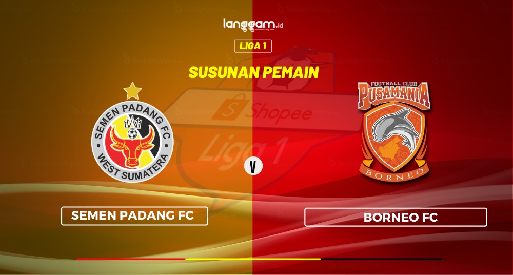 Susunan Pemain Semen Padang FC Vs Borneo FC