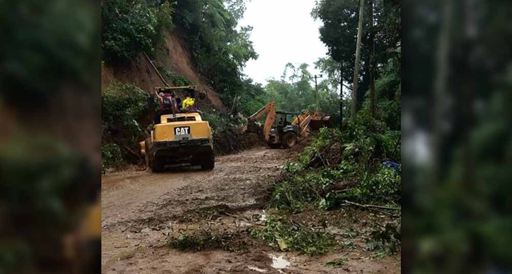 sembilan titik longsor yang terjadi di Kabupaten Tanah Datar