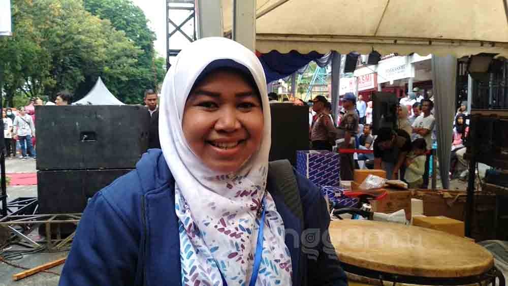 Pencipta jingle Pilgub Sumbar 2020, Febrina Maulydia. (Foto: Irwanda)