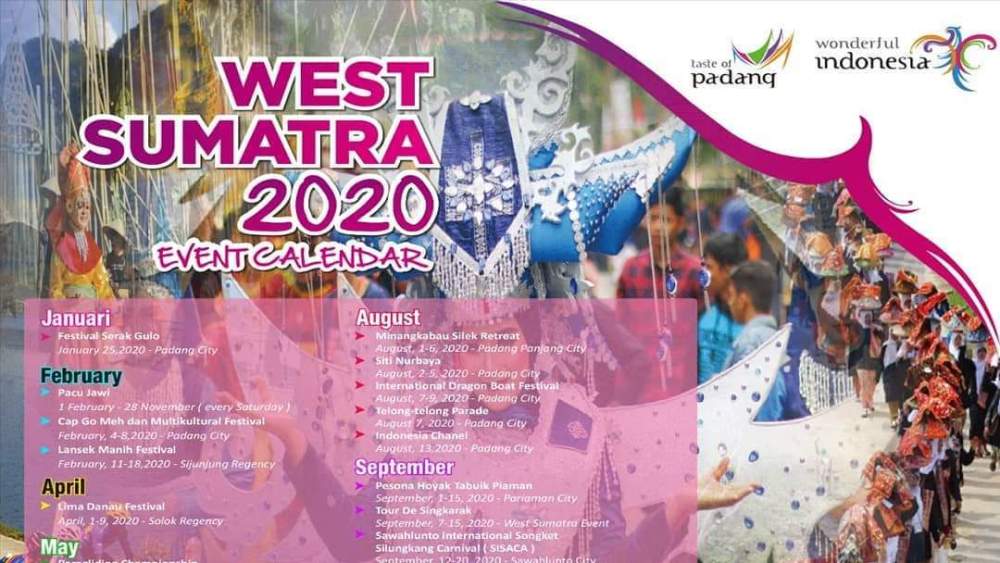 Kalender wisata 2020 Sumatra Barat (Sumbar)