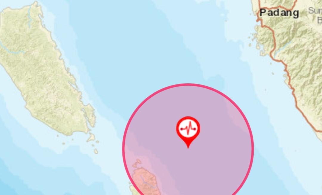 Gempa Mentawai Magnitudo 5,1 Dini Hari, Dirasakan II Sampai III MMI