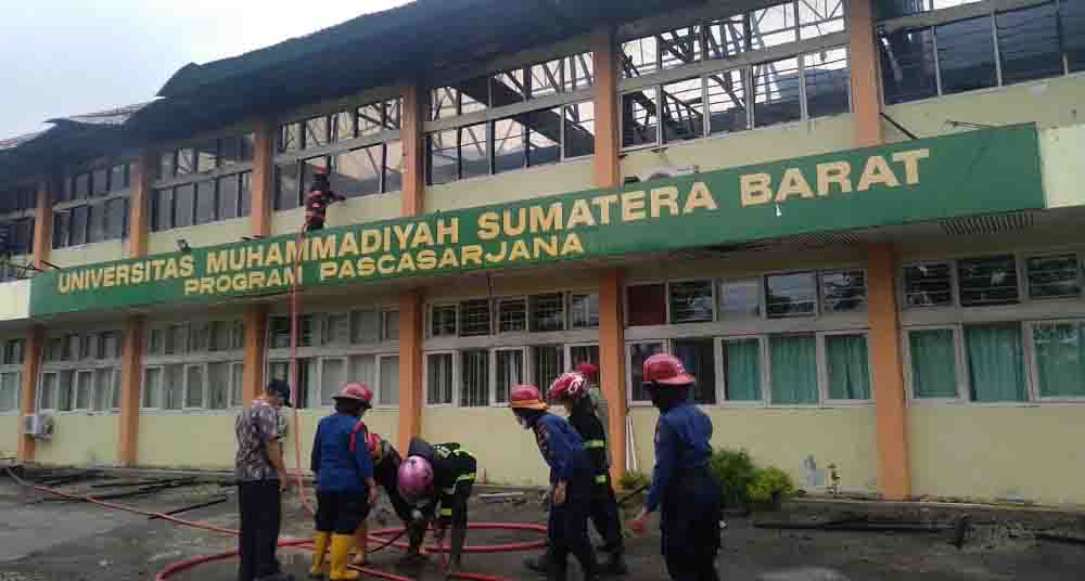 Gedung Pascasarjana UMSB di Padang Terbakar, Kerugian Ditaksir Rp 500 Juta