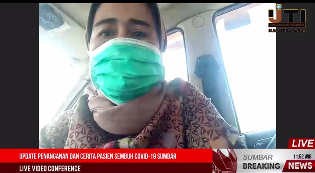 Dokter Lila menceritakan perjuangannya melawan covid-19 hingga sembuh kepada awak media melalui video confrence