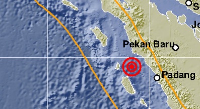 Tengah Malam, Gempa Magnitudo 3,0 di Pasaman Barat