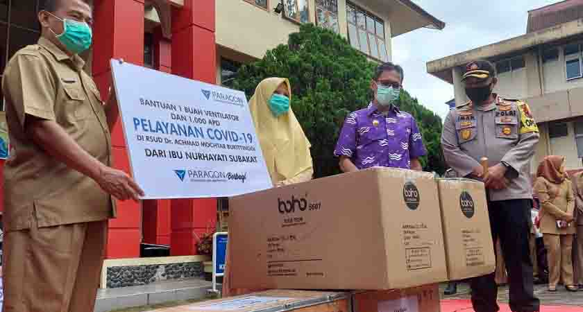 PT Bukit Asam dan Wardah Bantu RSAM Bukittinggi 3 Unit Ventilator