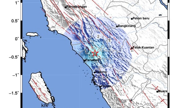 Gempa Darat 4,5 M di Padang Panjang Akibat Akitivitas Sesar Sianok
