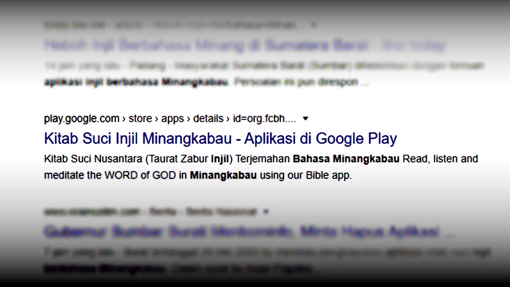 Aplikasi Kitab Injil Bahasa Minang