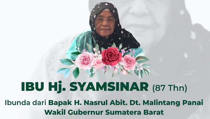 Ibunda Wagub Nasrul Abit Dimakamkan di Pesisir Selatan