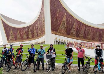 pengguna sepeda di Padang