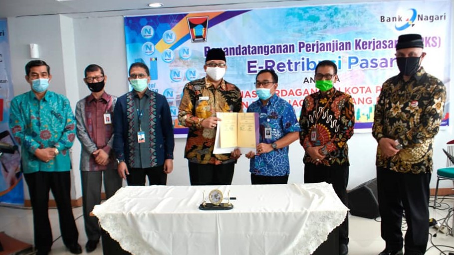 Pemko Padang Kerjasama dengan Bank Nagari Pungut e-Retribusi Pedagang