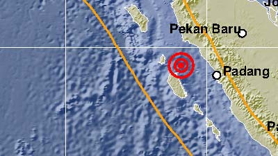 Gempa Magnitudo 4,7 Terjadi di Perairan Mentawai Pagi Ini