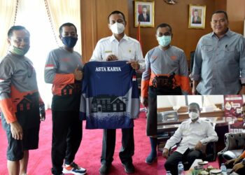 Pengurus DPD REI Riau bertemu Walikota Pariaman Genius Umar. (Foto: dok humas Kota Pariaman)