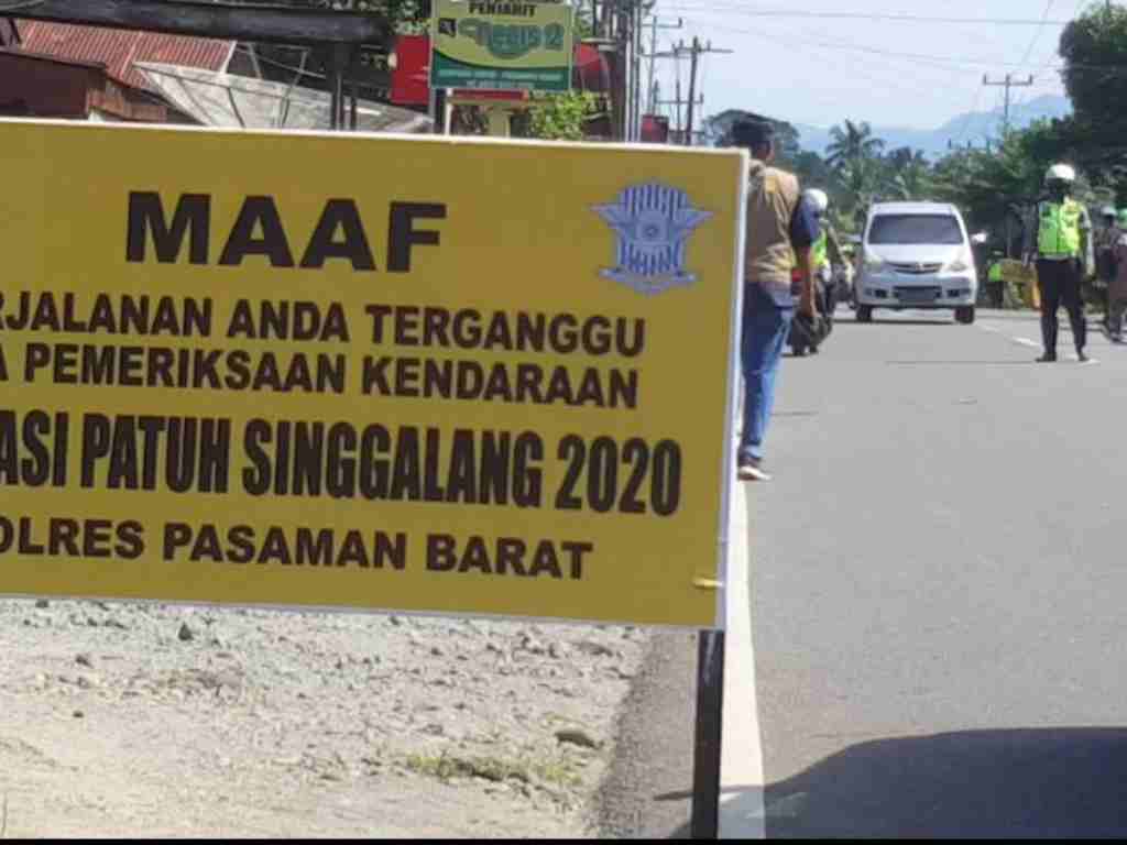 Jajaran Satlantas Polres Pasaman Barat menggelar razia di sejumlah jalan jalan utama. (Foto: Iyan)