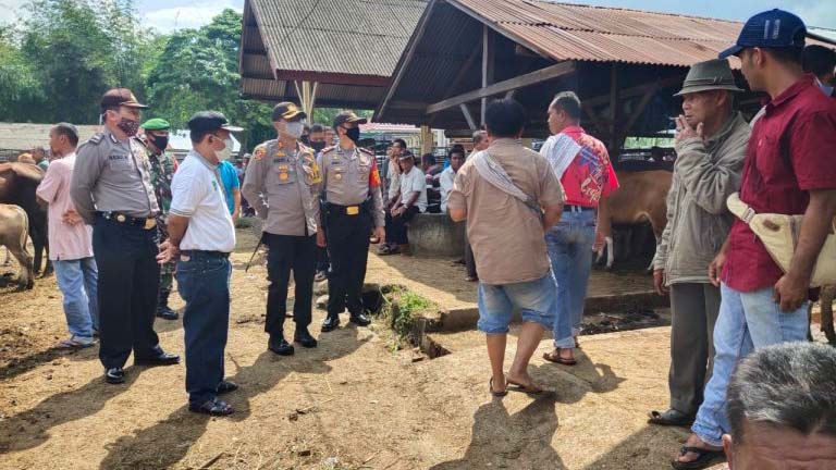 Ke Pasar Ternak, Kapolres Sijunjung: Waspadai Pencurian Sapi Jelang Idul Adha