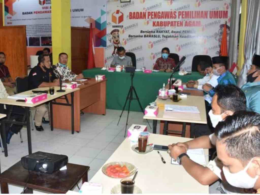 Sosialisasi netralitas ASN secara virtual di Bawaslu Agam. (Foto: Istimewa)