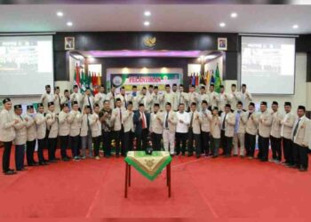 Foto bersama pengurus PWPM Sumbar periode 2018-2022 usai dilantik Ketum Pemuda Muhammadiyah secara virtual. (Foto: Istimewa)