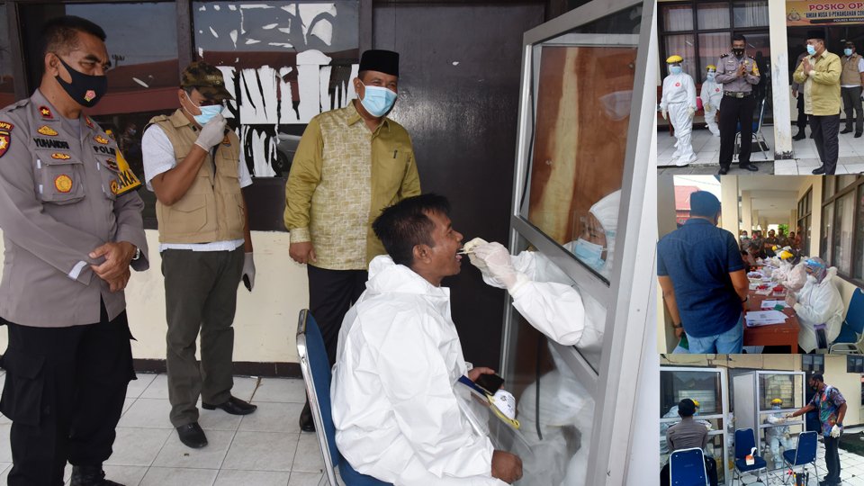 Wawako Mardison Mahyuddin Pantau Tes Swab di Polres Pariaman