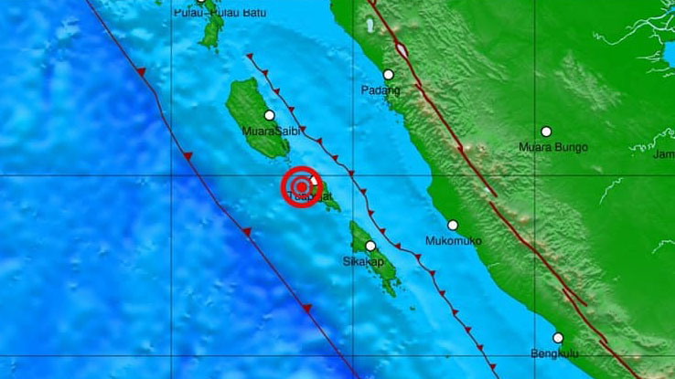 BMKG: Ada Gempa Magnitudo 3,8 Dekat Mentawai Pagi Ini