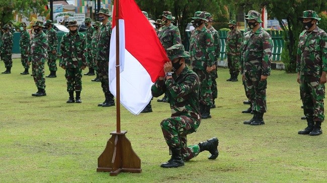 Kodim 0311 Pesisir Selatan Gelar Tradisi Penyambutan Personel Baru