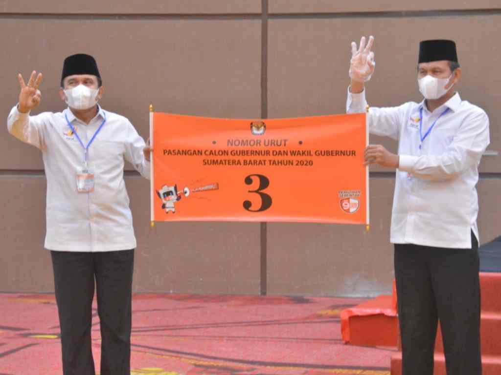 Pasangan calon Gubernur Sumbar Fahkrizal - Genius Umar mendapat nomor urut 3. (Foto: Istimewa)