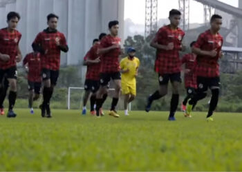Tim Liga 2 Semen Padang FC lakukan latihan. (Foto: IG Semen Padang FC)