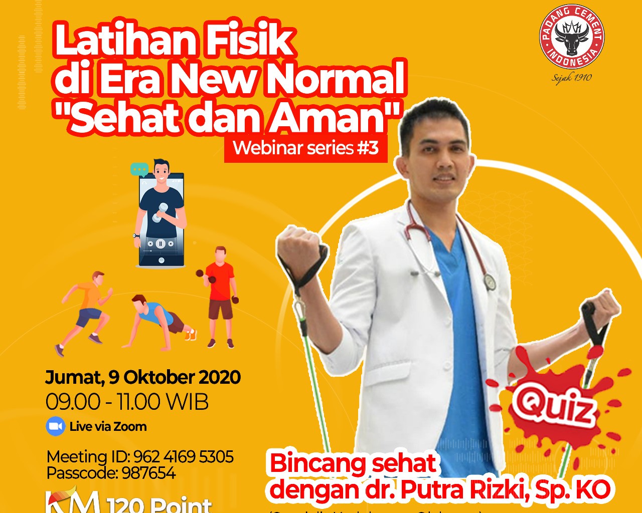 Semen Padang Gelar Webinar: Di Masa Pandemi, Dianjurkan Latihan Fisik dengan Intensitas Sedang