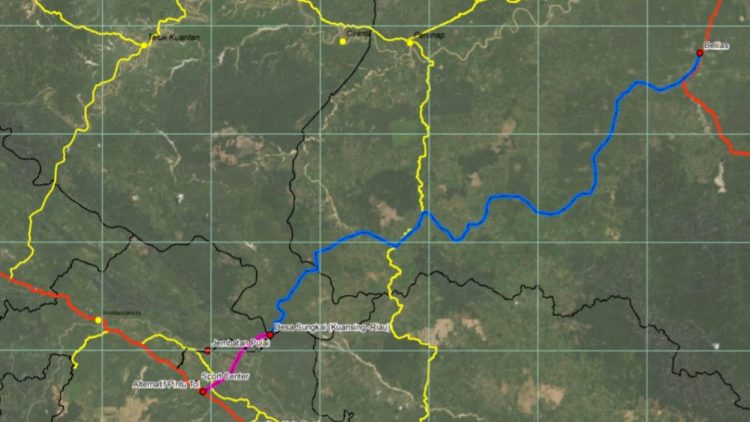 Jalur Dharmasraya-Kuansing-Indragiri Hulu (Peta: PUPR Dharmasraya)