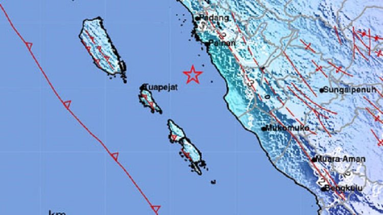 Gempa Magnitudo 5,3 di Pesisir Selatan Dirasakan Hingga Bukittinggi
