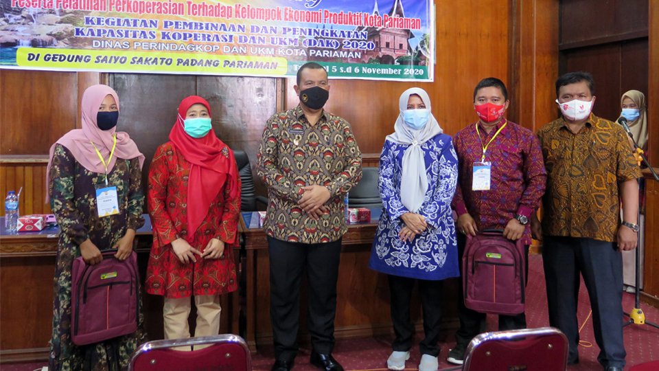 Plt Wako Pariaman Buka Pelatihan Perkoperasian Kelompok Ekonomi Produktif
