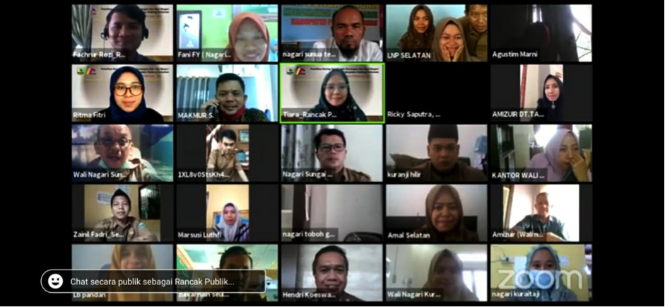 Pascasarjana Unand dan Rancak Publik Lakukan Pengabdian Masyarakat Secara Daring