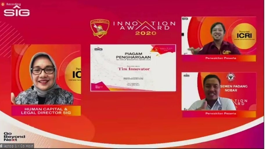 Semen Padang Raih 5 Penghargaan Anugerah SIG Group Innovation Tahun 2020