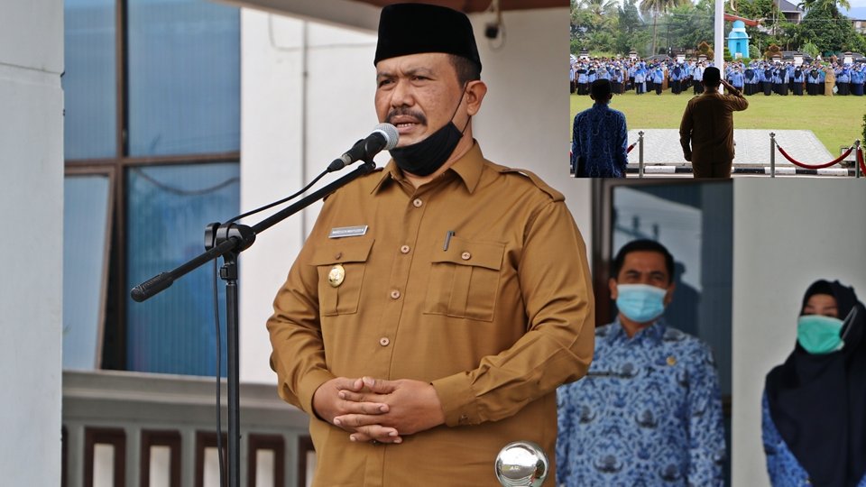 Plt Walikota Pariaman Pimpin Apel Peringatan Hari Korpri dan Hari Guru Nasional